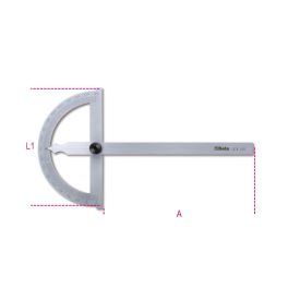 1676 120 Szögmérő, rozsdamentes acélból