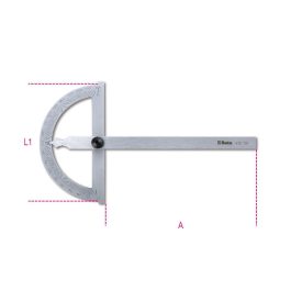 1676 300 Szögmérő, rozsdamentes acélból