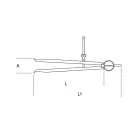 1680B 150 Külső jelölő körző, edzett acélhegyek