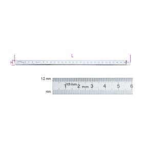 1682 300 Rugalmas skálás vonalzó, rozsdamentes acélból