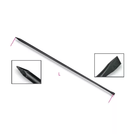 1704A 1500 Feszítővas lapos és hegyes véggel kovácsolt acélból