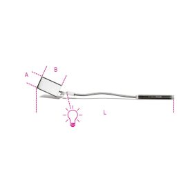   1715FL/B Világító flexibilis téglalap alakú vizsgálótükör