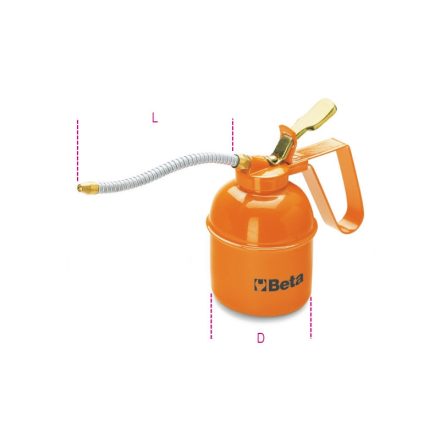 1751 500 Olajozó fémkanna, flexibilis csővel