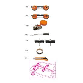 1766/8 8 darabos szélvédőkivágó készlet