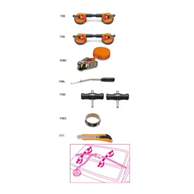 1766/8 8 darabos szélvédőkivágó készlet