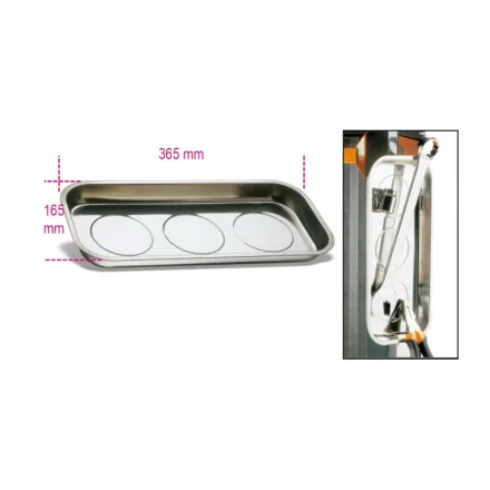 1767PMR Műanyagtálca kis tárgyak elhelyezésére, mágneses, téglalapalakú 