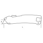 1772H Kés behúzható pengével, 1 tartalék pengével