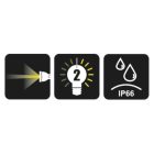 1833S LED zseblámpa intenzív fényerővel, robusztus eloxált alumíniumból, 500 lumenig