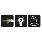 1833M LED zseblámpa intenzív fényerővel, robusztus eloxált alumíniumból, 700 lumenig