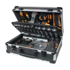 BW 2056E 12V 147 darabos szerszámkészlet és 12V fúrótáskában, általános karbantartáshoz