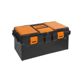   CP15L - 2115 Műanyag szerszámos láda, hosszú kivitel kivehető betéttel és tálcák kis tárgyak elhelyezésére, üres