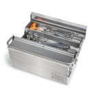 C20TSS Ötrekeszes szerszámos láda AISI 304 rozsdamentes acélból üres