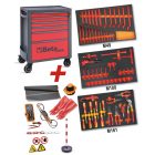 2400 RSC24/6-VEM 6 fiókos szerszámkocsi és 81 darabos szerszámkészlet hibrid és elektromos gépjárművek javításához és karbantartásához