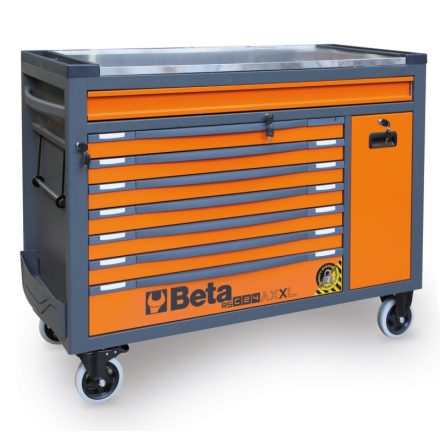 RSC24AXXL-O 8 fiókos szerszámkocsi fa munkalappal és borulásgátló rendszerrel, hosszú modell