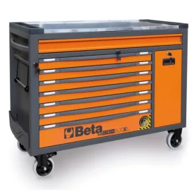   BW RSC24AXXL/O Worker 8 fiókos szerszámkocsi borulásgátló rendszerrel, hosszú modell 1061 darabos szerszámkészlettel