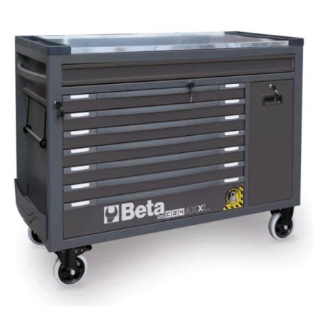 BW RSC24AXXL/A Worker 8 fiókos szerszámkocsi borulásgátló rendszerrel, hosszú modell 1061 darabos szerszámkészlettel