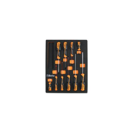 M209 Habszivacs tálca BetaGrip csavarhúzókkal hasított fejű és Phillips® csavarokhoz