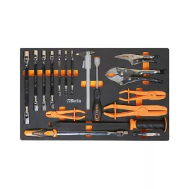   M78 Habszivacs tálca csuklós dugókulcsokkal, fogókkal és mérőeszközökkel