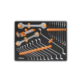   MM30 EVA habszivacs tálca villáskulcsokkal, hajlított csillagkulcsokkal és hajlított imbuszkulcsokkal