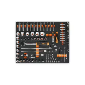   MM100 EVA habszivacs tálca 1/4"-os és 1/2"-os hosszú dugókulcsokkal