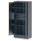 C45PRO 2.0 AS2/3C 3 fiókos, kétajtós lemez szerszámszekrény C45PRO 2.0 műhelyberendezés összeállításhoz, konzolos