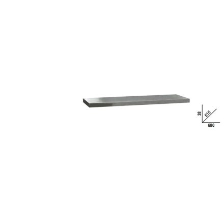 C45PRO 2.0 PXE/1-0,7MT C45PRO 2.0 rozsdamentes acéllal fedett MDF munkalap, 680 mm x 615 mm
