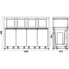 C45PRO 2.0 RD/W Rögzített szelektív hulladéktároló modul a C45PRO 20 műhelyberendezés összeállításhoz