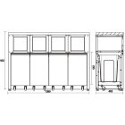 C45PRO 2.0 RD/X Rögzített szelektív hulladéktároló modul a C45PRO 2.0 műhelyberendezés összeállításhoz