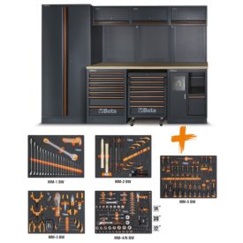   C45PRO 2.0 W/268UT C45PRO 2.0 W műhelyberendezés összeállítás 268 darabos Beta Worker szerszámkészlettel