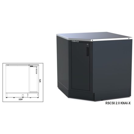 RSC50 2.0 KNAI-X Alsó sarok modul az RSC50 2.0 műhelyberendezés összeállításhoz