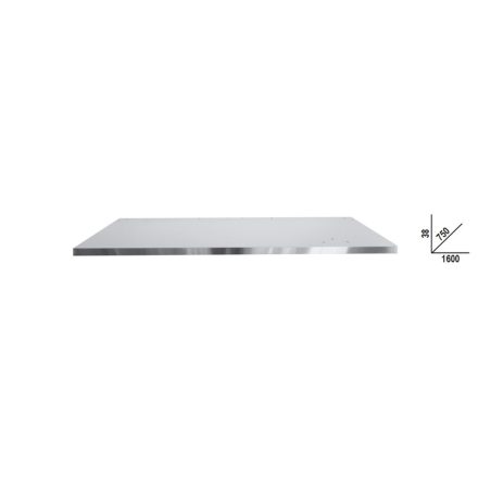 C58PLT-X 1,6 Rozsdamentes acéllal fedett MDF munkalap (1600x750 mm) a C58BC moduláris munkapadokhoz