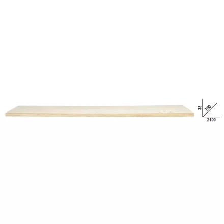 C58PLT-W 2,1 Rétegelt fa munkalap (2100x750 mm) a C58BC moduláris munkapadokhoz