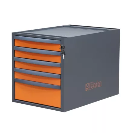 C58CSH/O 5C 5 fiókos, 479 mm magas szerszámszekrény a C58BC moduláris munkapadokhoz