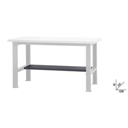 C58SP 1,6 Keskeny tárolópolc a C58BC moduláris munkapadokhoz, 1,6 m széles