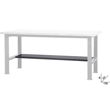 C58SP 2,1 Keskeny tárolópolc a C58BC moduláris munkapadokhoz, 2,1 m széles