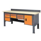 C58BAC 2,1 Legurulásgátló perem a C58BC moduláris munkapadokhoz, 2,1 m széles