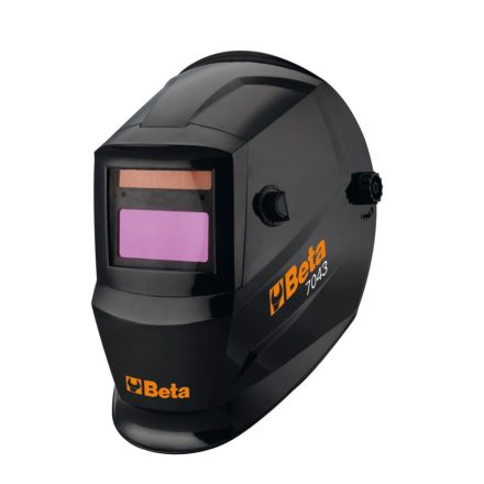 7043LCD Hegesztőpajzs automatikus sötétedéssel, ívhegesztéshez; MIG/MAG, TIG és plazmahegesztéshez, napelemes tápegység