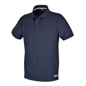   7552BL XL Három gombos munka pólóing, piqué pamut, 200 g/m3, kék