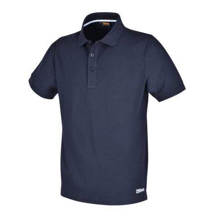 7552BL XXL Három gombos munka pólóing, piqué pamut, 200 g/m3, kék