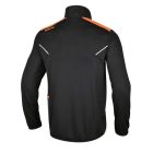 7563N XS Rácsos mikropolár pulóver rövid cipzárral, fekete