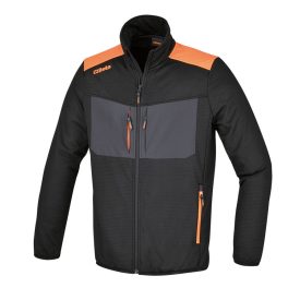   7564N S Szellőző elasztikus polárdzseki, sokzsebes, fekete