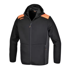   7566NG XXXL Hosszú cipzáras kapucnis felső, antracitszürke betétekkel