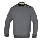 7642G/XS Kerek nyakú, hosszú ujjú felső, 240 g/m2,60% pamut, 40% poliészter,melange szürke – fekete betétekkel