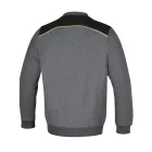 7642G/XL Kerek nyakú, hosszú ujjú felső, 240 g/m2,60% pamut, 40% poliészter,melange szürke – fekete betétekkel