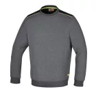 7642G/XXXL Kerek nyakú, hosszú ujjú felső, 240 g/m2,60% pamut, 40% poliészter,melange szürke – fekete betétekkel