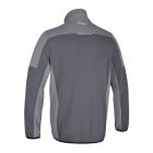 7643G S Rövid cipzáras hosszú ujjú felső, 80% pamut, 20% poliészter, 280 g/m2, antracit/világos szürke