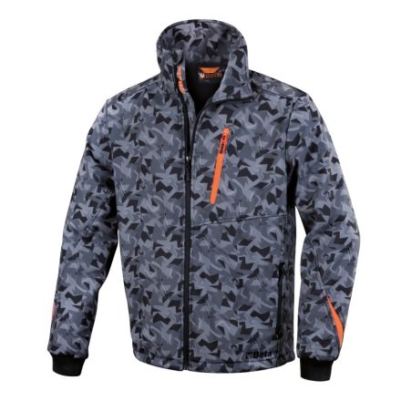 7658CM Softshell dzseki - terepszínű szürke, S