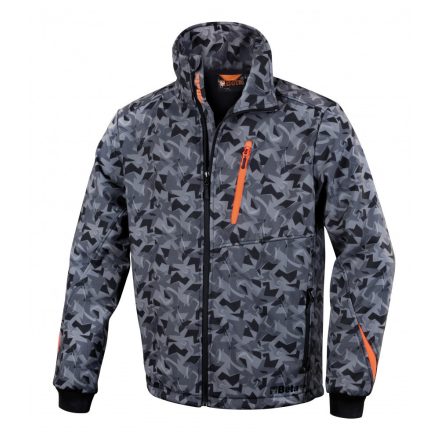 7658CM Softshell dzseki - terepszínű szürke, M