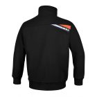 7664N Hosszú ujjú felső, hosszú cipzáras, fekete, XXXL