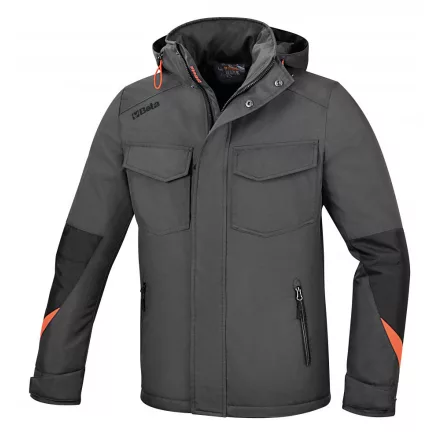 7670G Oxford 300D poliészter dzseki vízálló, PU-bevonatú, szürke, XL